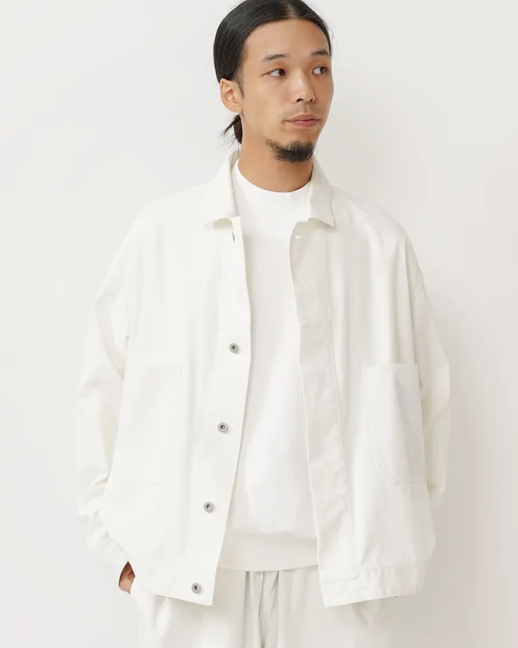 Y / ORGANIC COTTON / RECYCLE POLYESTER TWILL BZ / WHITE