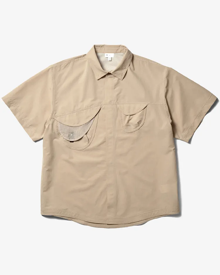 Goldwin 0 / S/S Asymmetric Camp Shirt / SILICA(LX)
