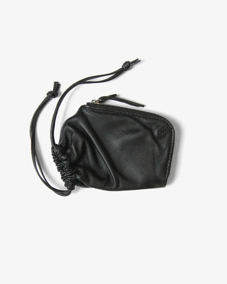 ED ROBERT JUDSON / CABO - Drawstring L-zip Purse / BLACK