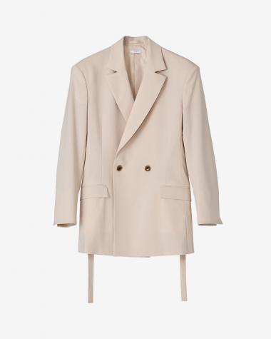  / Waist ribbon W jacket / 251ZOE-JK01 / powder beige