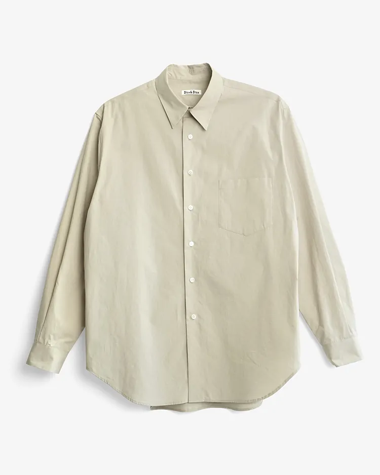 Dice&Dice / ORGANIC WASHER REGULAR COLLAR L/S SHIRT / BEIGE