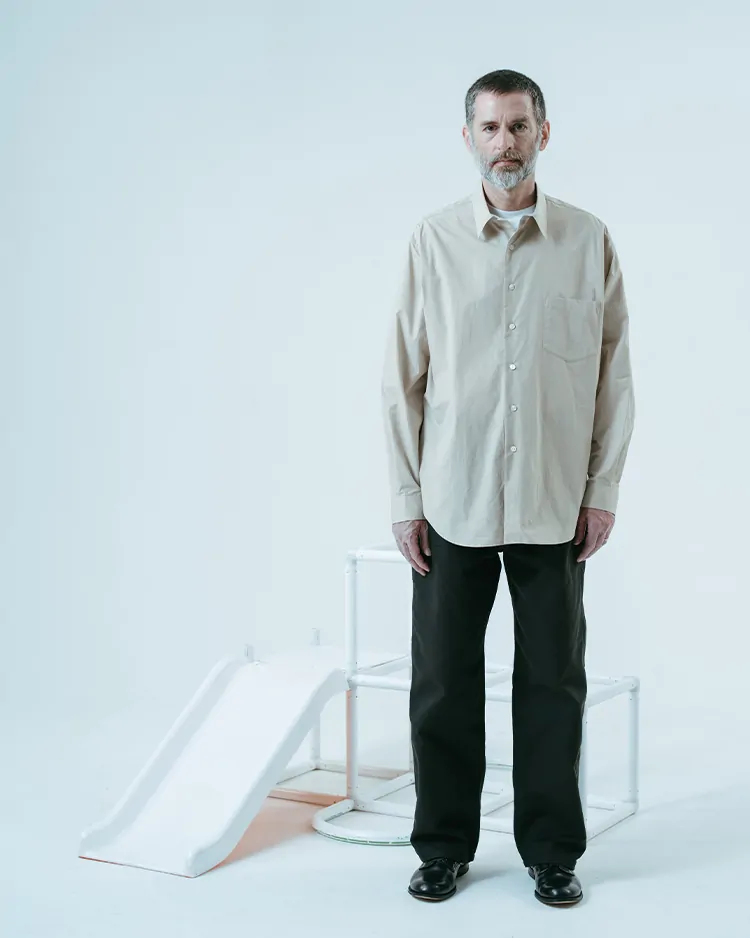 Dice&Dice / ORGANIC WASHER REGULAR COLLAR L/S SHIRT / BEIGE