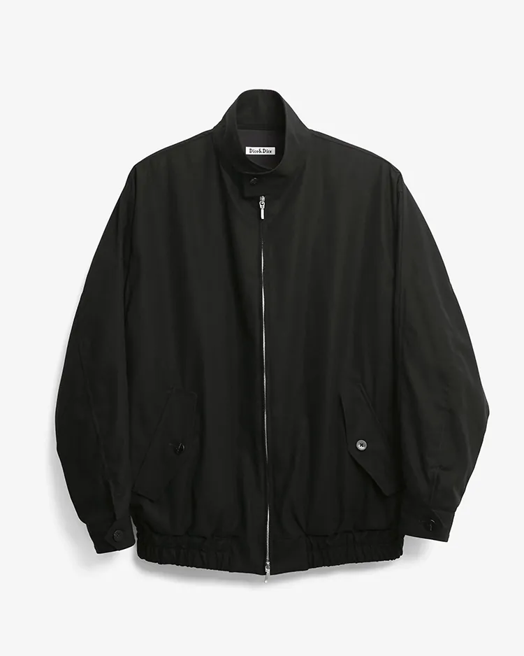 Dice&Dice / SUPIMA COTTON TWILL ZIP BLOUSON / BLACK