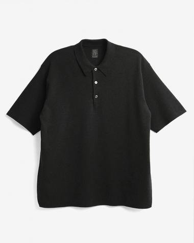  / 32G SMOOTH KNIT POLO / MERANGE BLACK