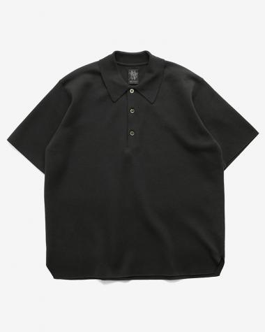  / 32G SMOOTH KNIT POLO / BLACK