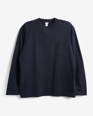  / CREW NECK T-SHIRT L/S / D.NAVY