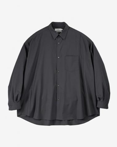  / Extra Fine Wool L/S Oversized Regular Collar Shirt / GRAY