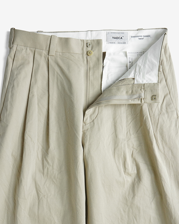 2TUCK STRAIGHT - CHINO / BEIGE | YAECA (MEN)(ヤエカ