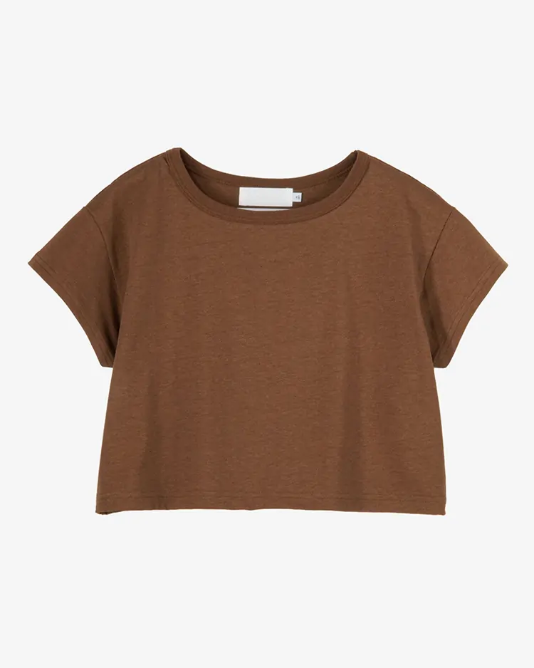 Graphpaper (WOMEN) / Recycled Cotton Jersey Compact Tee / BROWN