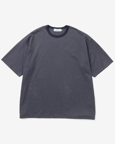  / Narrow Border S/S Tee / NAVY x GRAY