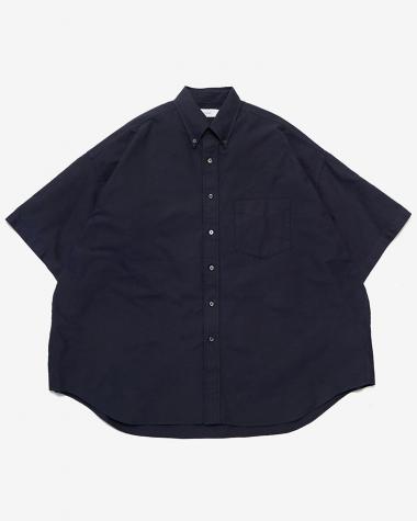  / Oxford S/S Oversized B.D Shirt / NAVY