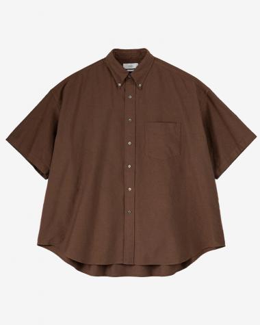  / Oxford S/S Oversized B.D Shirt / BROWN