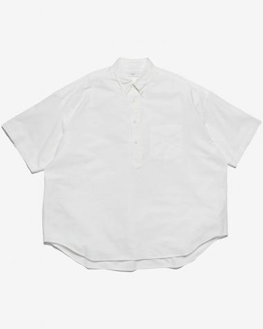  / Oxford S/S Oversized B.D Pullover Shirt / WHITE