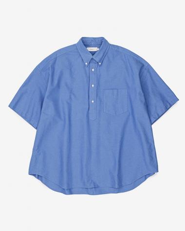 / Oxford S/S Oversized B.D Pullover Shirt / SAX