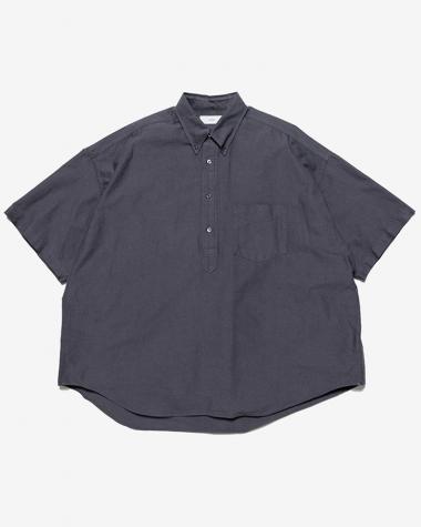  / Oxford S/S Oversized B.D Pullover Shirt / GRAY