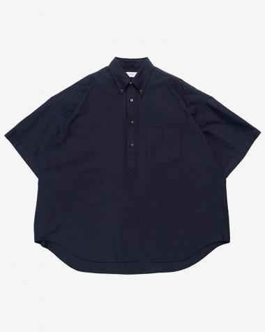 / Oxford S/S Oversized B.D Pullover Shirt / NAVY