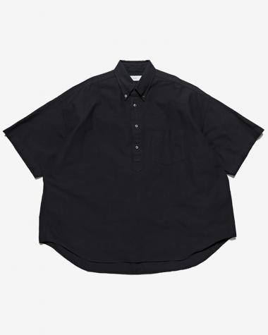 / Oxford S/S Oversized B.D Pullover Shirt / BLACK