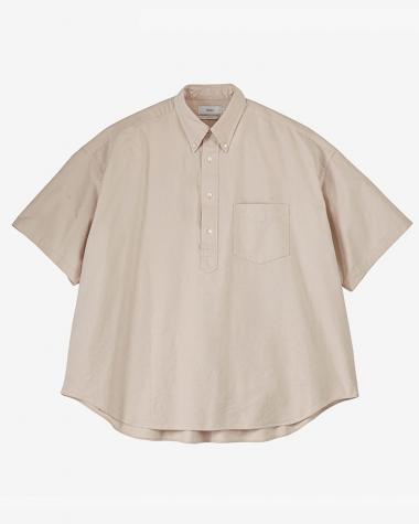  / Oxford S/S Oversized B.D Pullover Shirt / ECRU