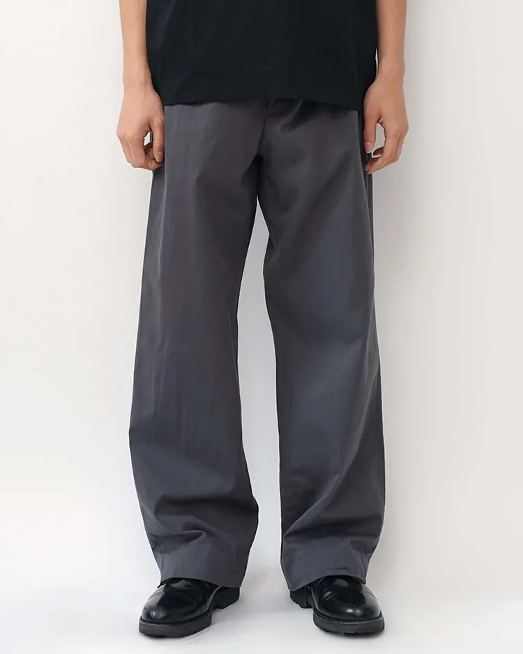 YAECA (MEN) / TUCK STRAIGHT - CHINO / CHARCOAL