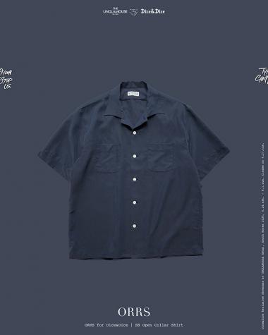  / S/S OPEN COLLER SHIRT / NAVY
