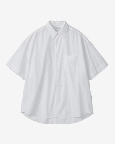  / Broad S/S Oversized Regular Collar Shirt / WHITE