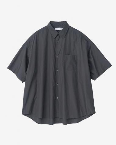  / Broad S/S Oversized Regular Collar Shirt / GRAY