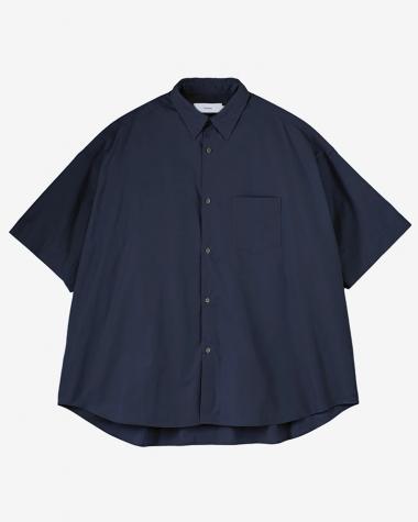  / Broad S/S Oversized Regular Collar Shirt / NAVY