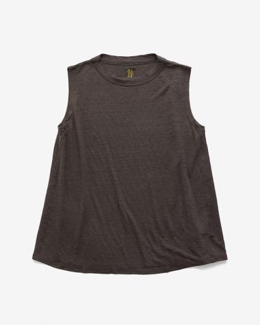  / NORMANDY LINEN A-LINE NO SLEEVE / D.BROWN