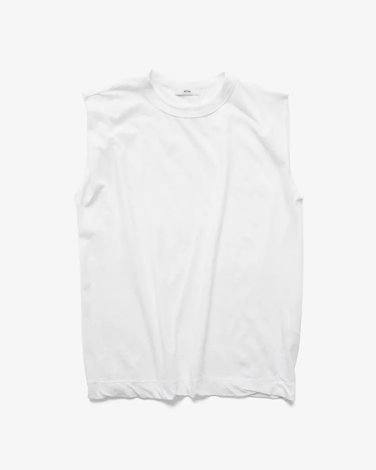 ATON (WOMEN) / FRESCA SINGLE JERSEY TANKTOP / WHITE