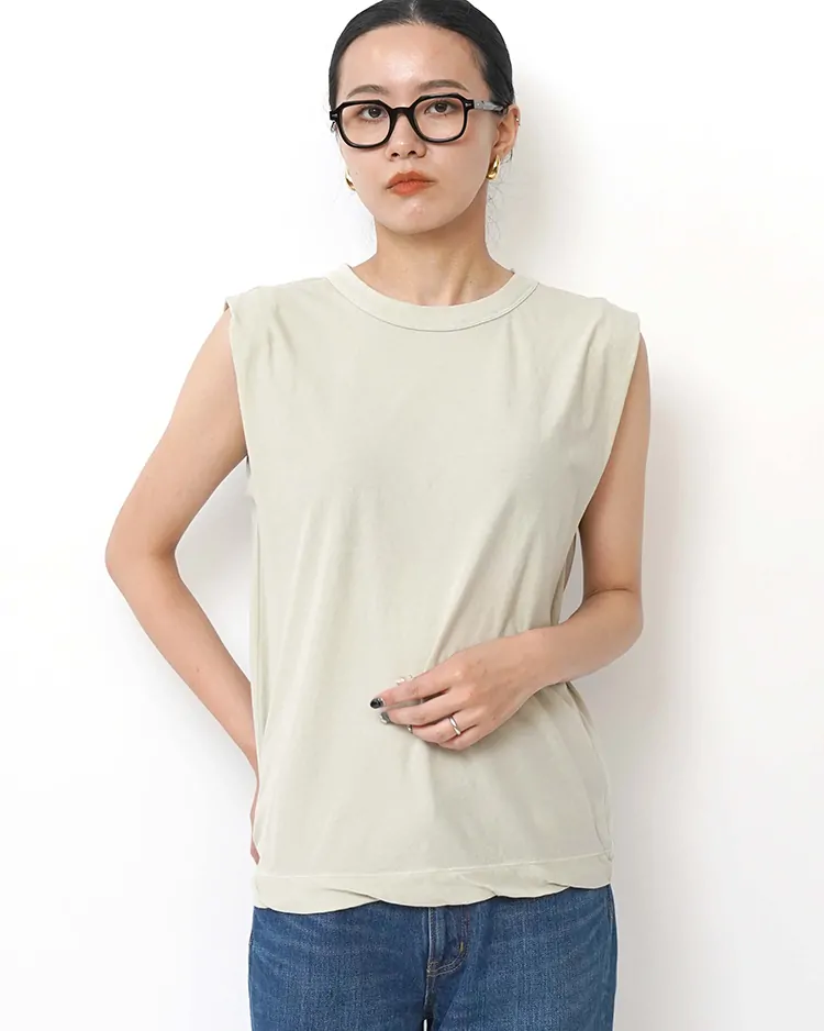ATON (WOMEN) / FRESCA SINGLE JERSEY TANKTOP / BEIGE