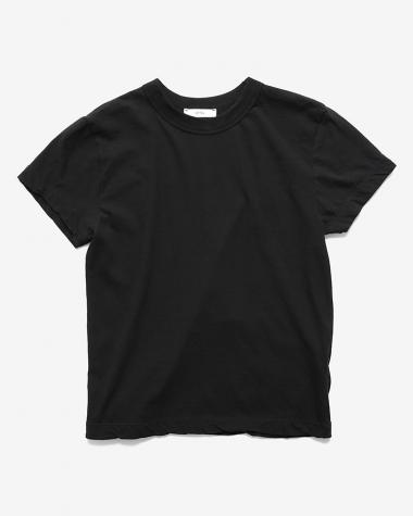  / FRESCA SINGLE JERSEY COMPACT T-SHIRT / BLACK