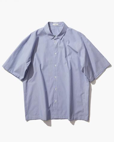  / GIZA BROAD SHORT SLEEVE SHIRT / NAVY-ST