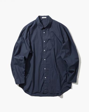 ATON (MEN) / COTTON LAWN OVERSIZED SHIRT / NAVY