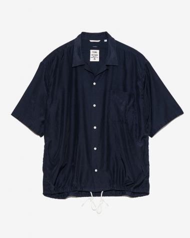 / Open Collar S/S Shirt / NAVY