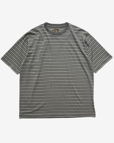  / SUMMER WOOL T-SHIRT / CHARCOAL x WHITE
