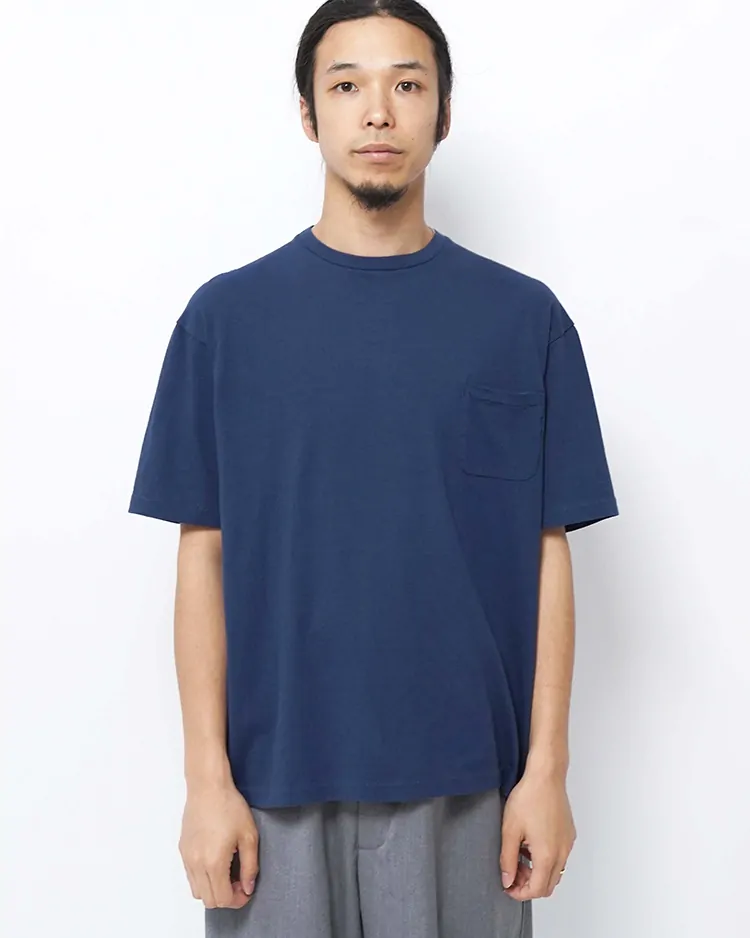 YAECA (MEN) / CREW NECK T-SHIRTS S/S PK / NAVY