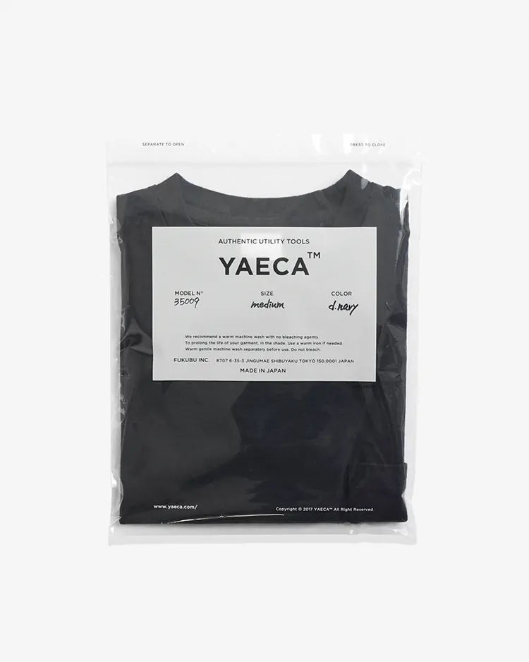 YAECA (MEN) / CREW NECK T-SHIRTS S/S PK / D.NAVY