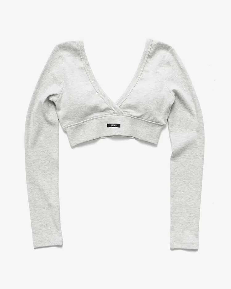 TW / Cropped L/S Top / ASHGREY