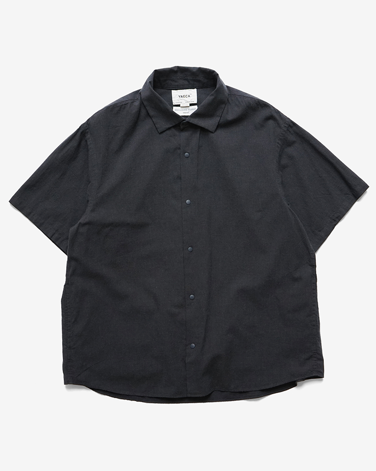 YAECA (MEN) / EXTRA WIDE - S/S COMFORT SHIRT / D.NAVY