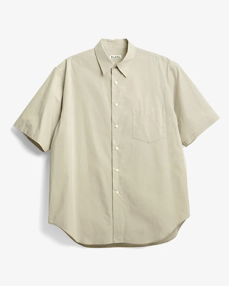 Dice&Dice / ORGANIC WASHER REGULAR COLLAR S/S SHIRT / BEIGE