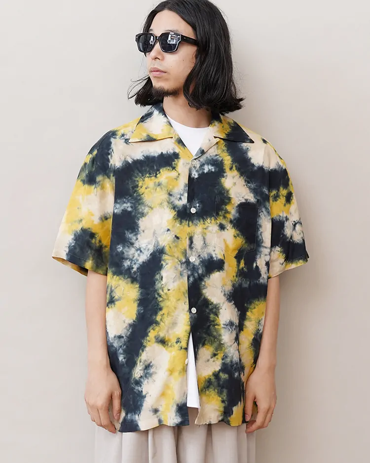 Aloha Blossom (MEN) / CHUSEN DYE / NAVY x YELLOW x WHITE
