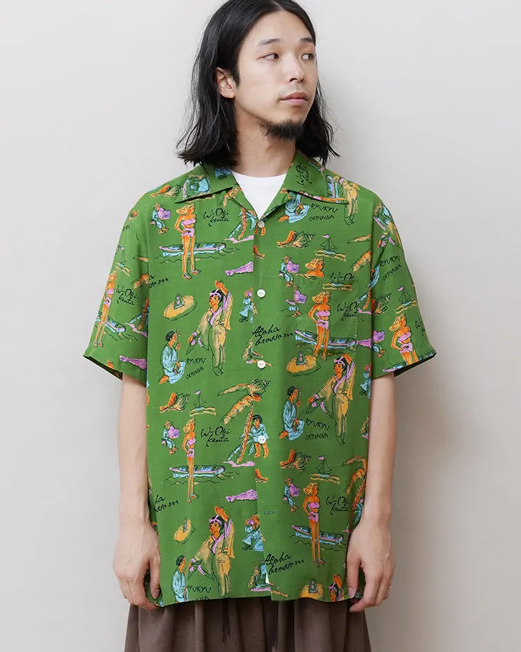 Aloha Blossom (MEN) / RYUKYU SOUVENIOR / GREEN