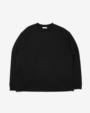  / 12/- AIR SPININNG  LOOSE FIT LONG SLEEVE T-SHIRT / BLACK