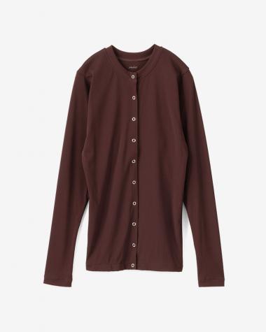  / No.3 HAORI WITH SNAP BUTTONS / BROWN
