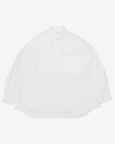  / Oxford L/S Oversized B.D Pullover Shirt / WHITE