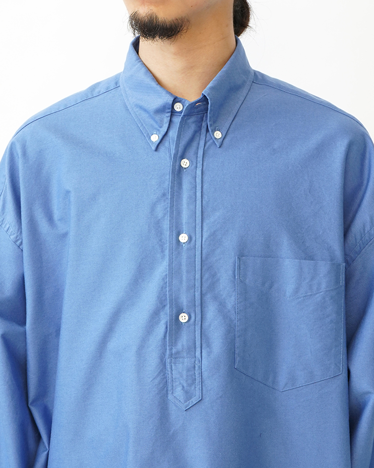 Oxford L/S Oversized B.D Pullover Shirt / SAX | Graphpaper