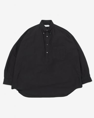  / Oxford L/S Oversized B.D Pullover Shirt / BLACK