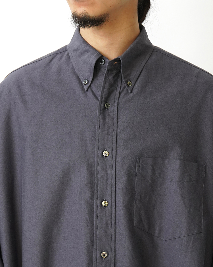 Oxford L/S Oversized B.D Shirt / GRAY | Graphpaper (MEN