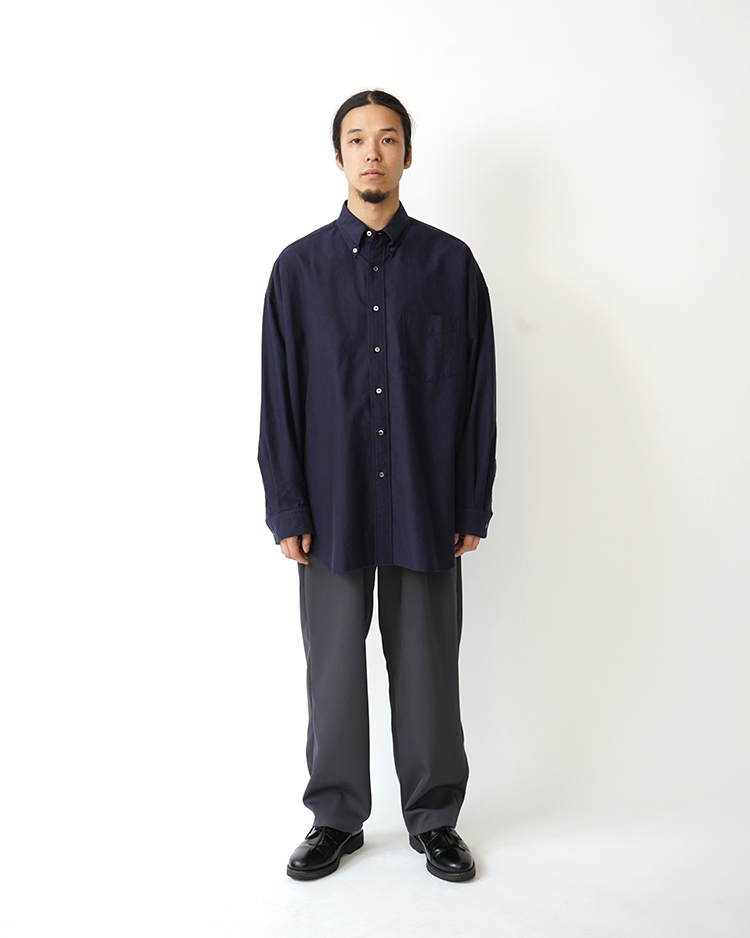 Oxford L/S Oversized B.D Shirt / NAVY | Graphpaper (MEN
