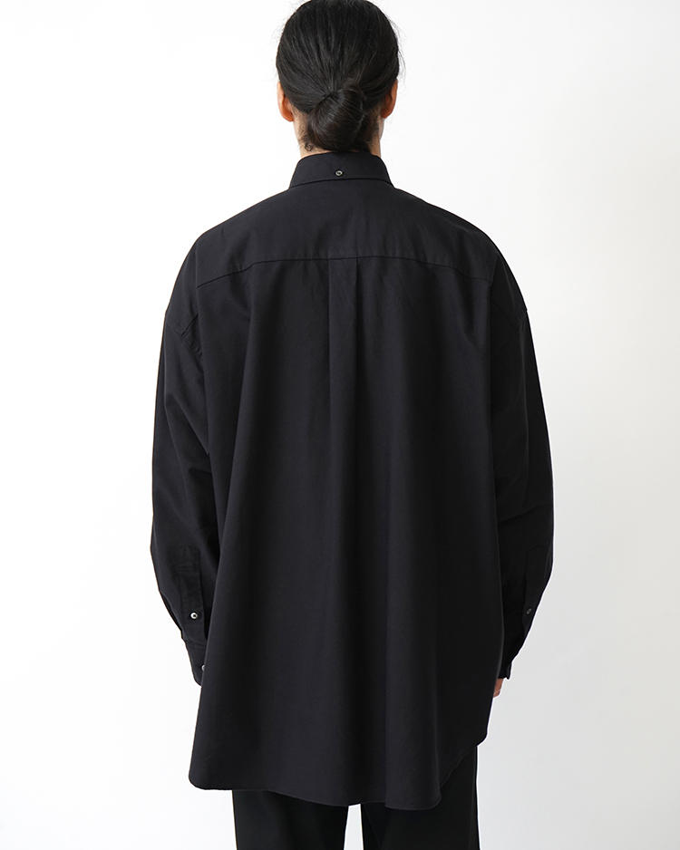 Oxford L/S Oversized B.D Shirt / BLACK | Graphpaper (MEN